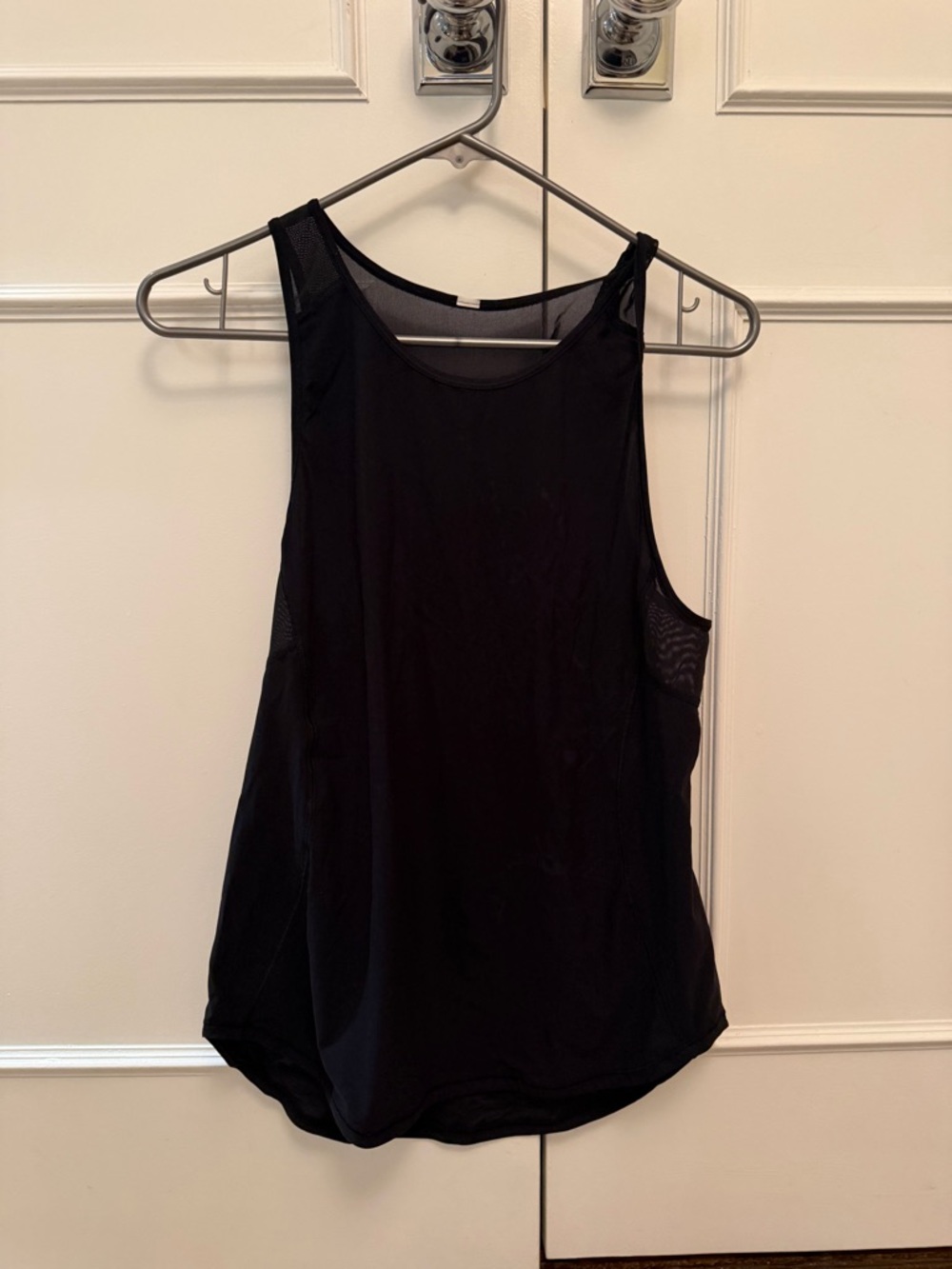 lululemon athletica Black Mesh-Panel Athletic Tank AND White Tank